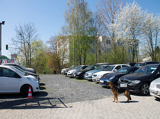 Außenparkplatz Auto-Aufsicht Außenparkplatz